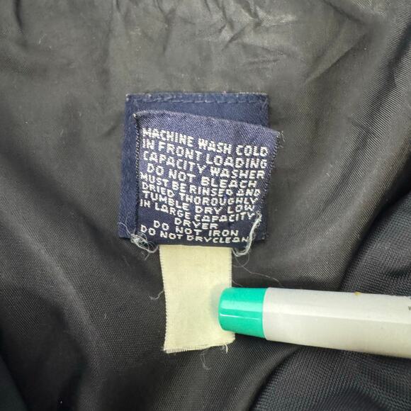 Y2K GAP Womens XL Black Down Filled Insulated Quilted Puffer Ribbed Collar - Picture 5 of 8